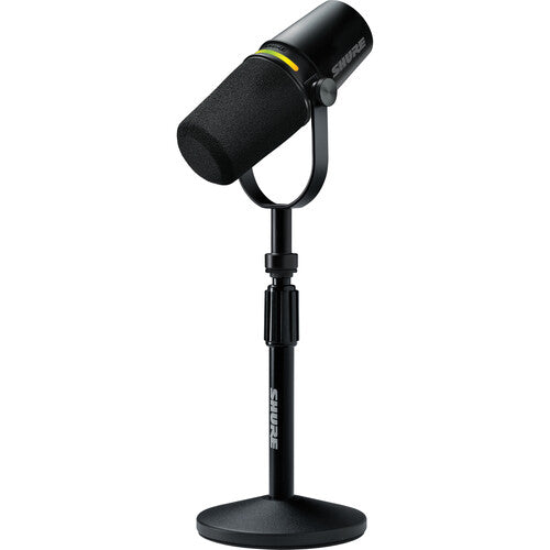 Shure XLR/USB Speech Microphone Plus Stand - Black MV7+-K-BNDL