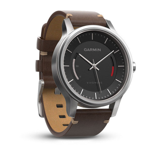 Garmin Vivomove Premium Stainless Steel with Leather Open Box