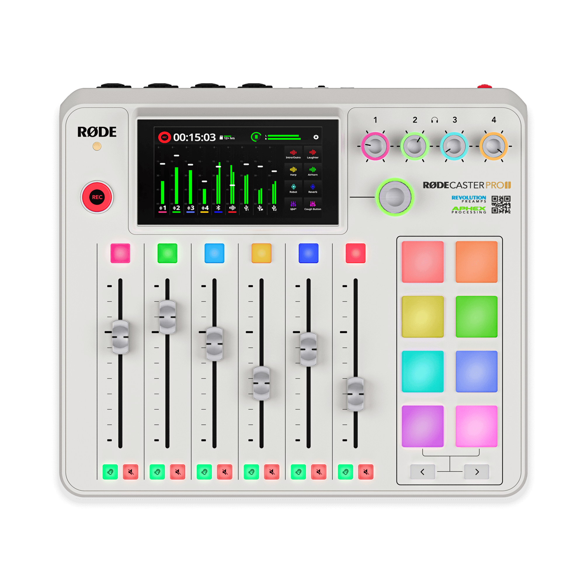 Rode RODECaster Pro II Integrated Audio Production Studio - White