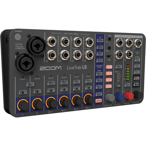 Zoom LiveTrak L-6 Portable 6-Channel Digital Mixer & Recorder