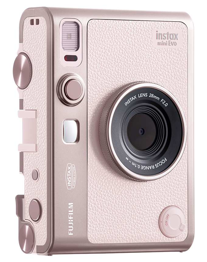 FUJIFILM INSTAX mini Evo Hybrid Instant Camera - Gentle Rose 600024654