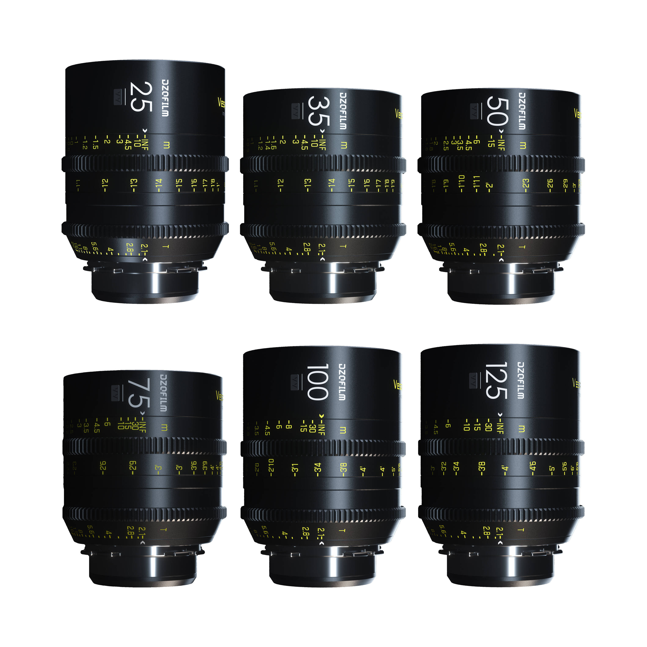 DZOFilm VESPID 6-Lens Kit A - PL Mount with Canon EF Adapter