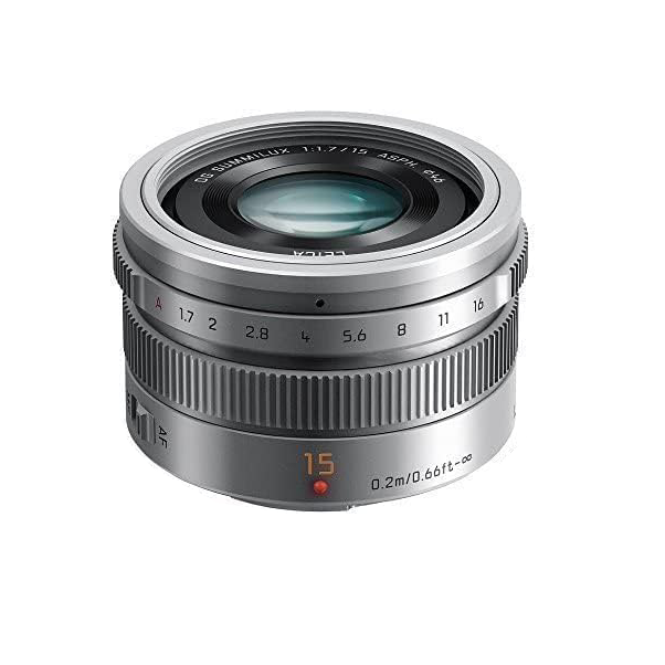 Panasonic Leica DG Summilux 15mm f/1.7 ASPH. Lens - Silver HX015S
