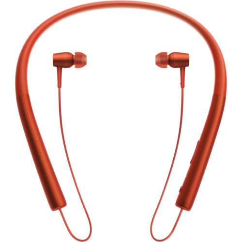 Sony MDR-EX750BT - Earphones with mic - in-ear - behind-the-neck mount -  wireless - Bluetooth - NFC - cinnabar red