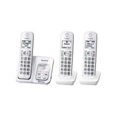 Panasonic KXTGD593W 3 Handset Cordless Phone - White