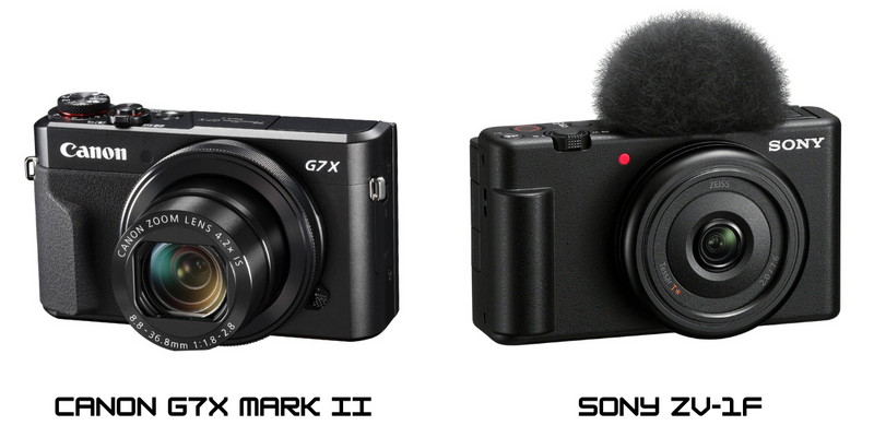 Canon G7X Mark II vs. Sony ZV-1F: Which Camera is Better for Vlogging and Content Creation?