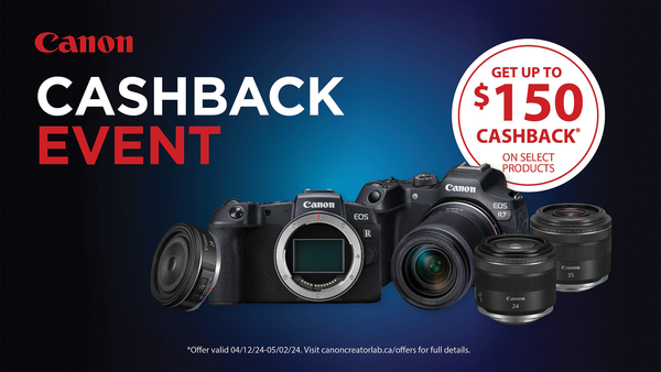 Canon 2024 Cashback Event April 12th – May 2nd