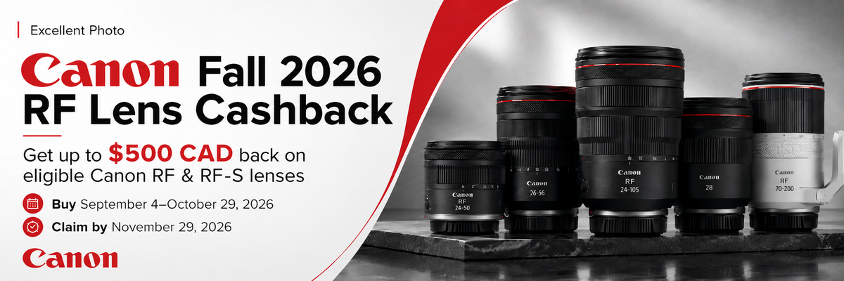 Canon Fall 2026 RF Lens Cashback: Get Up to $500 Back