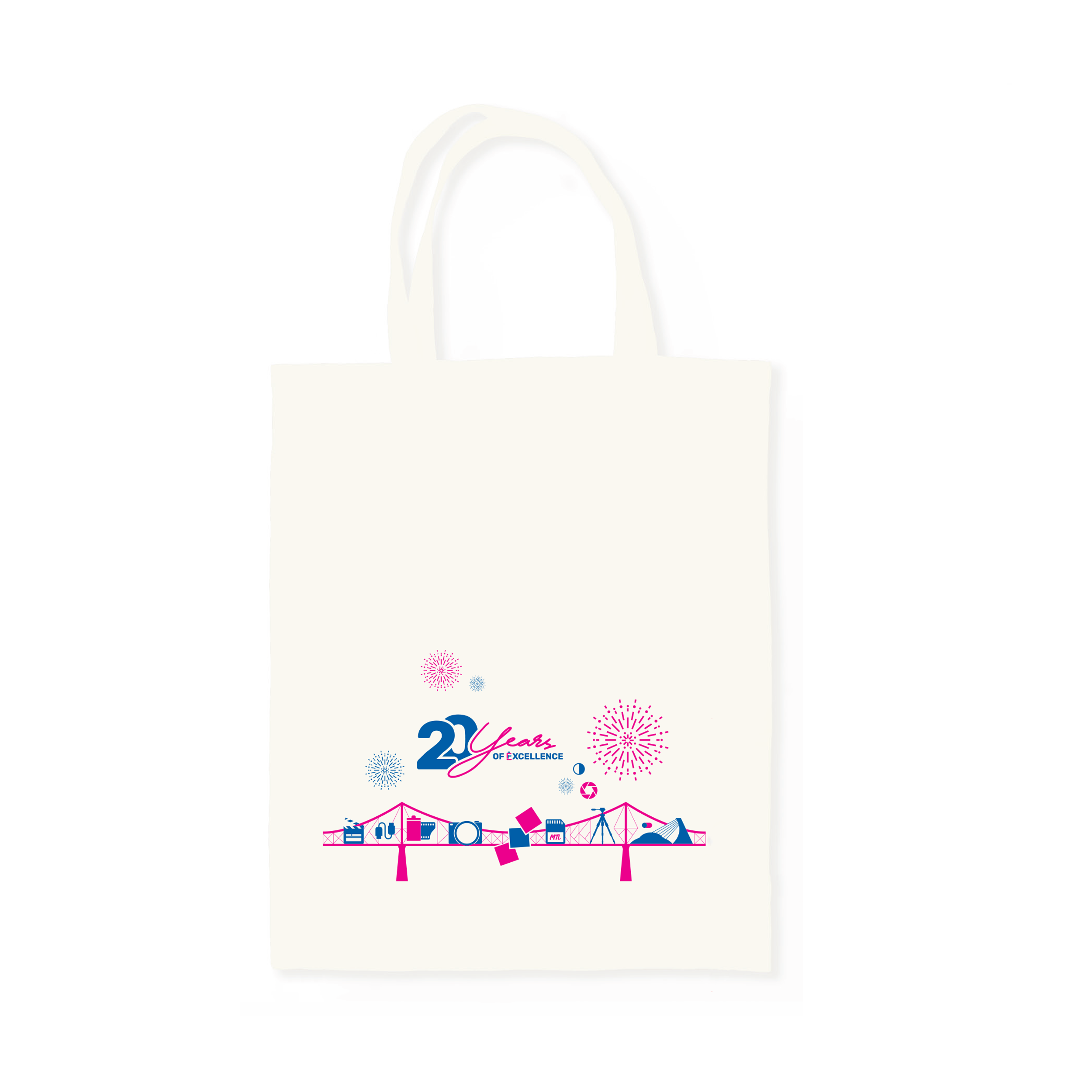 Excellent Photo 20-year anniversary tote bag - White