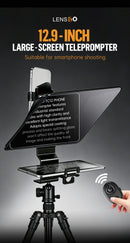 LENSGO TC12P Teleprompter for Smartphone and Tablets Video and Recording