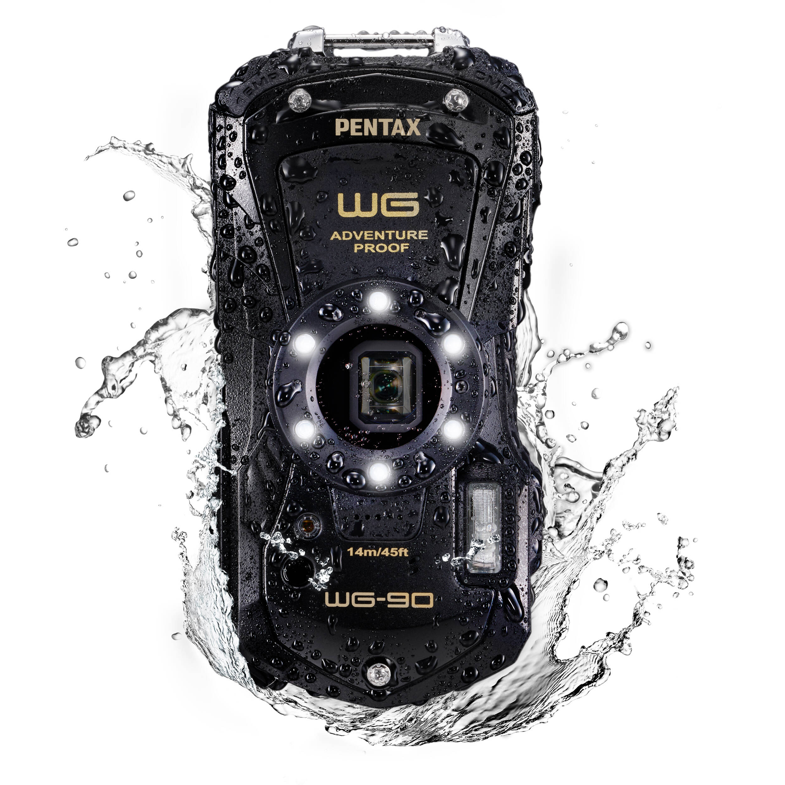 Pentax Ricoh WG-90 Digital Camera (Black) | Waterproof & Shockproof