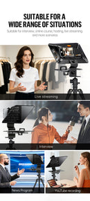 LENSGO TC12P Teleprompter for Smartphone and Tablets Video and Recording