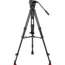 Sachtler 75/2 Mark II Aluminium trépied Système avec tête fluide FSB 6 MK II et épandeur de niveau intermédiaire