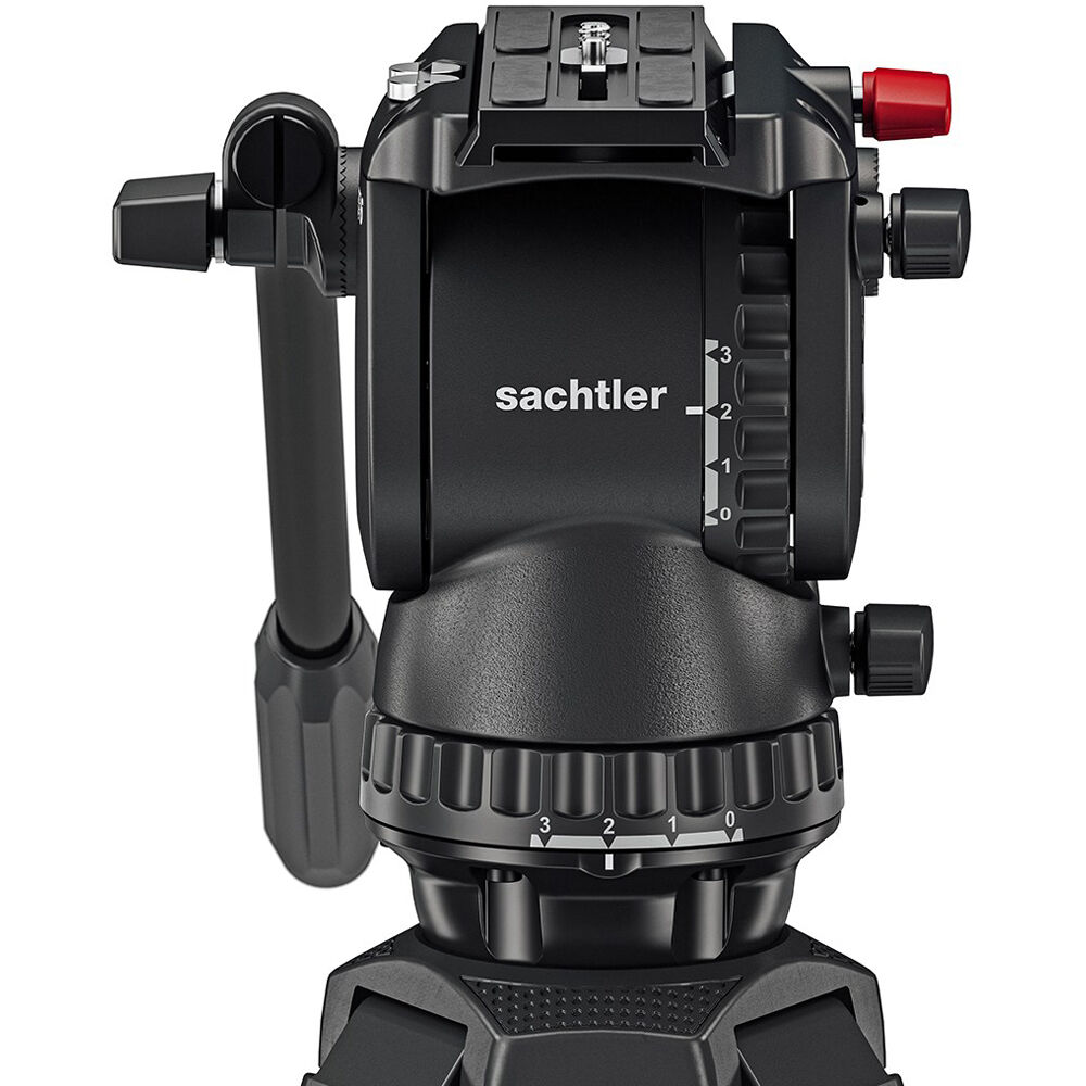 Sachtler 75/2 Mark II Aluminium trépied Système avec tête fluide FSB 6 MK II et épandeur de niveau intermédiaire