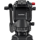 Sachtler 75/2 Mark II Aluminium trépied Système avec tête fluide FSB 6 MK II et épandeur de niveau intermédiaire