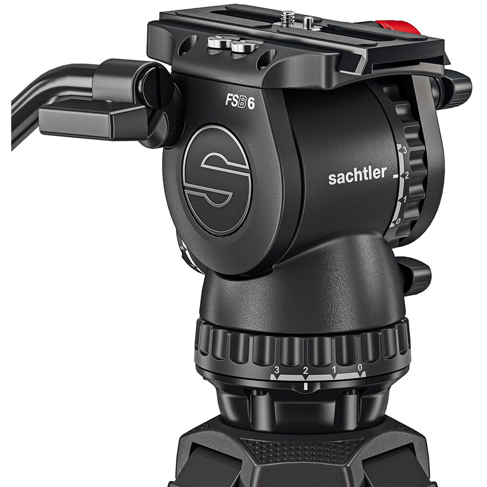 Sachtler 75/2 Mark II Aluminium trépied Système avec tête fluide FSB 6 MK II et épandeur de niveau intermédiaire