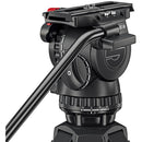 Sachtler 75/2 Mark II Aluminium trépied Système avec tête fluide FSB 6 MK II et épandeur de niveau intermédiaire