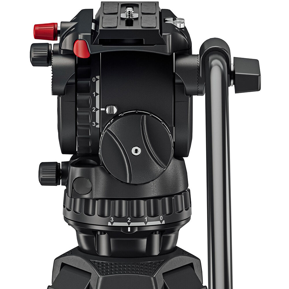 Sachtler 75/2 Mark II Aluminium trépied Système avec tête fluide FSB 6 MK II et épandeur de niveau intermédiaire