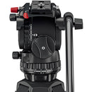Sachtler 75/2 Mark II Aluminium trépied Système avec tête fluide FSB 6 MK II et épandeur de niveau intermédiaire