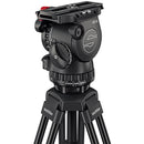 Sachtler 75/2 Mark II Aluminium trépied Système avec tête fluide FSB 6 MK II et épandeur de niveau intermédiaire