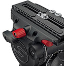 Sachtler 75/2 Mark II Aluminium trépied Système avec tête fluide FSB 6 MK II et épandeur de niveau intermédiaire