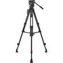 Sachtler 75/2 Mark II Aluminium trépied Système avec tête fluide FSB 6 MK II et épandeur de niveau intermédiaire