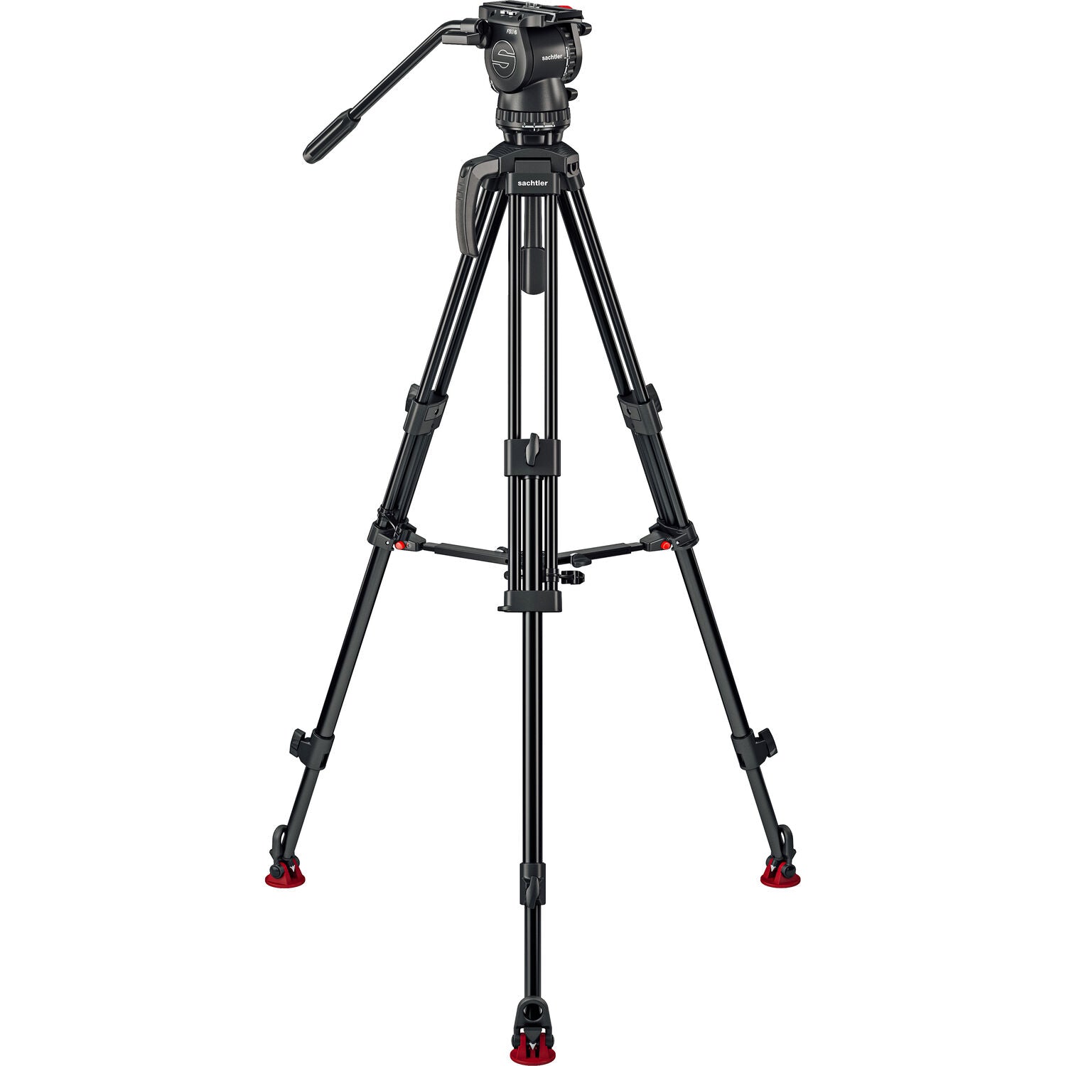 Sachtler 75/2 Mark II Aluminium trépied Système avec tête fluide FSB 6 MK II et épandeur de niveau intermédiaire