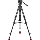 Sachtler 75/2 Mark II Aluminium trépied Système avec tête fluide FSB 6 MK II et épandeur de niveau intermédiaire
