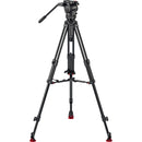 Sachtler 75/2 Mark II Aluminium trépied Système avec tête fluide FSB 6 MK II et épandeur de niveau intermédiaire