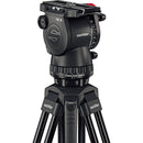 Sachtler 75/2 Mark II Aluminium trépied Système avec tête fluide FSB 6 MK II et épandeur de niveau intermédiaire