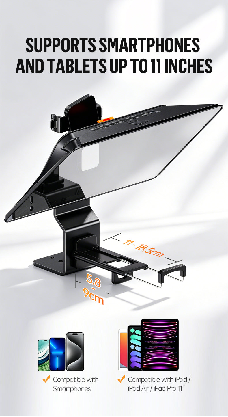 LENSGO TC12P Teleprompter for Smartphone and Tablets Video and Recording