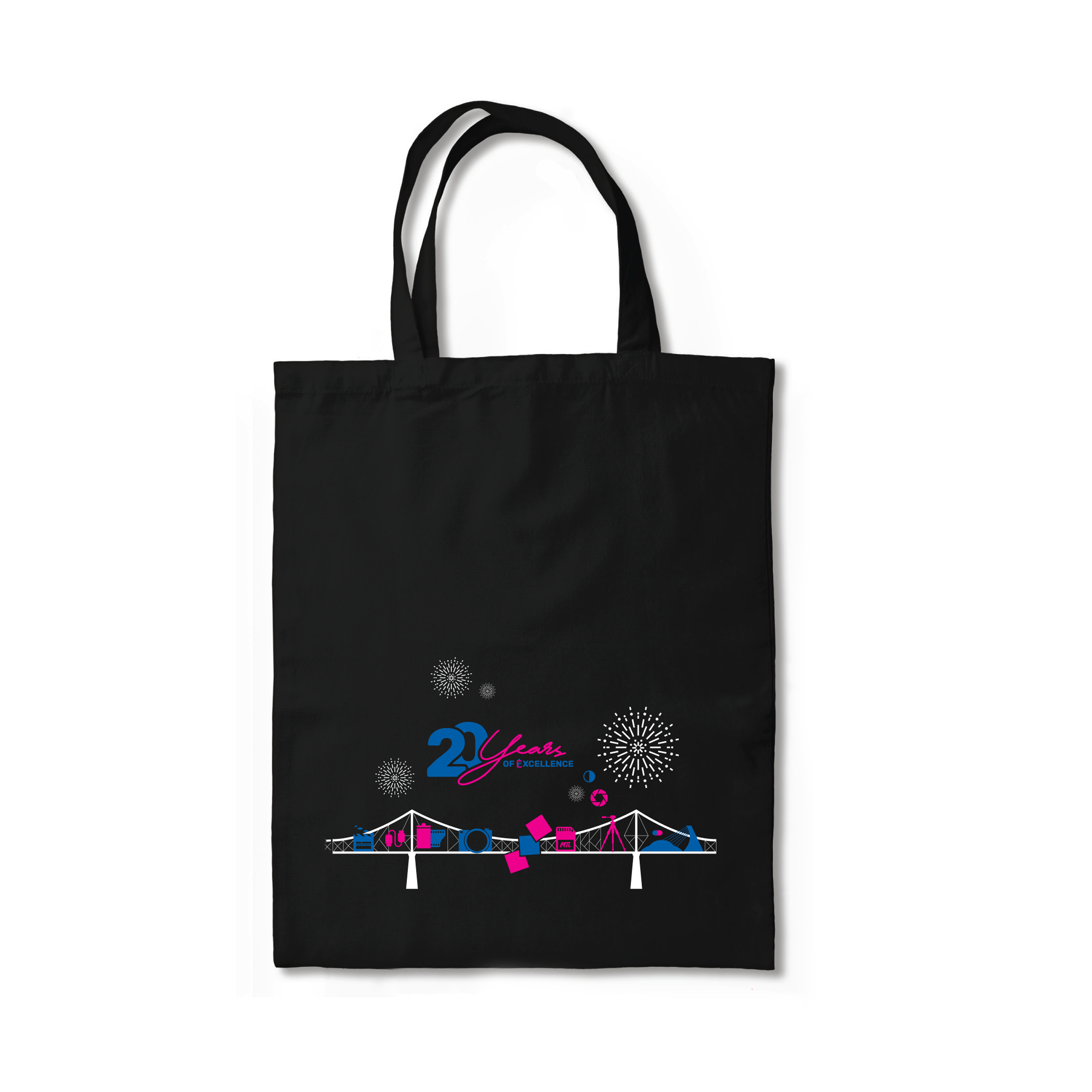 Excellent Photo 20-year anniversary tote bag - Black