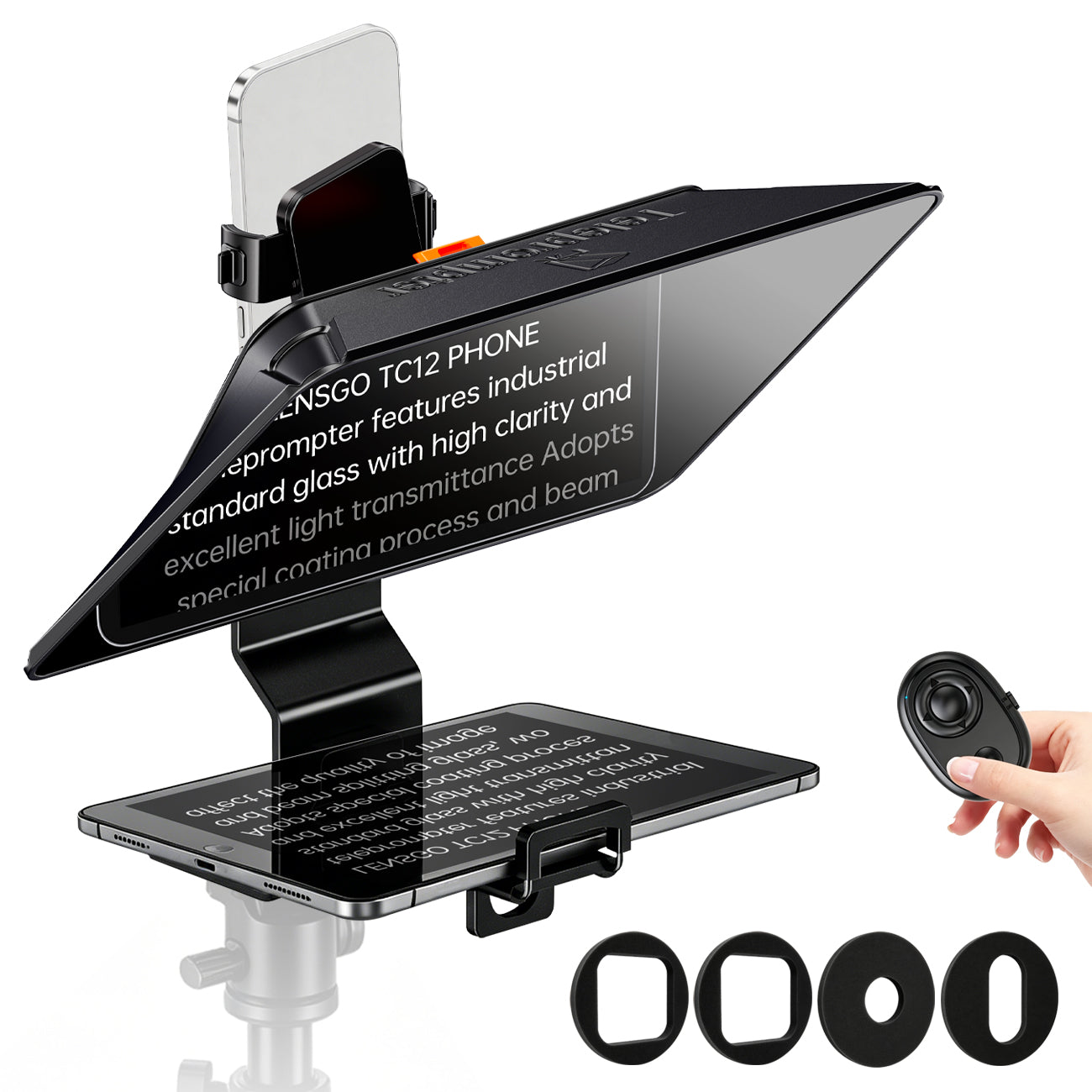 LENSGO TC12P Teleprompter for Smartphone and Tablets Video and Recording