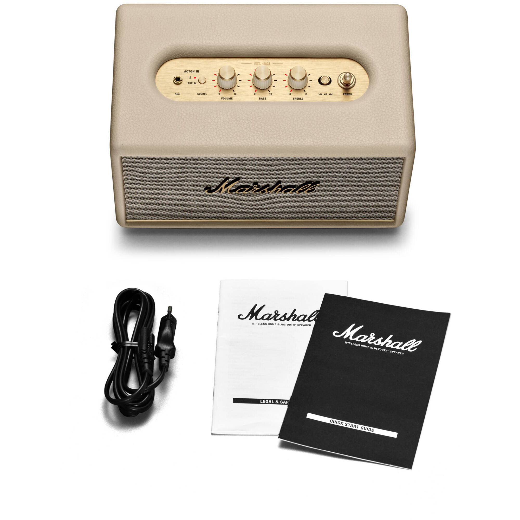 Marshall Acton III Bluetooth Speaker (Cream) | ExcellentPhoto.ca