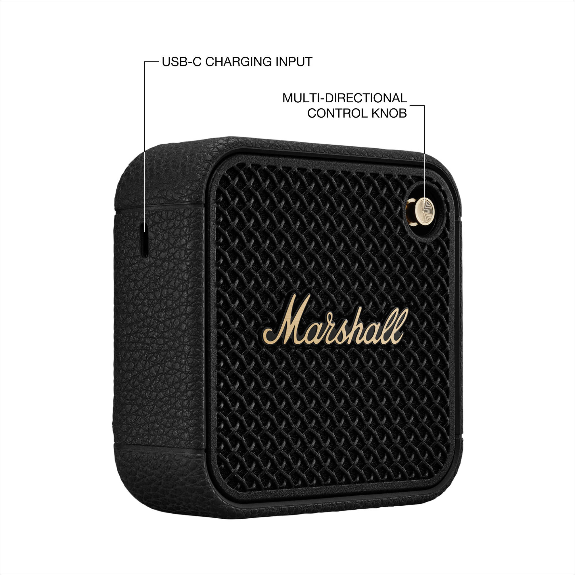 Marshall Willen II Portable Bluetooth Speaker (Black & Brass)