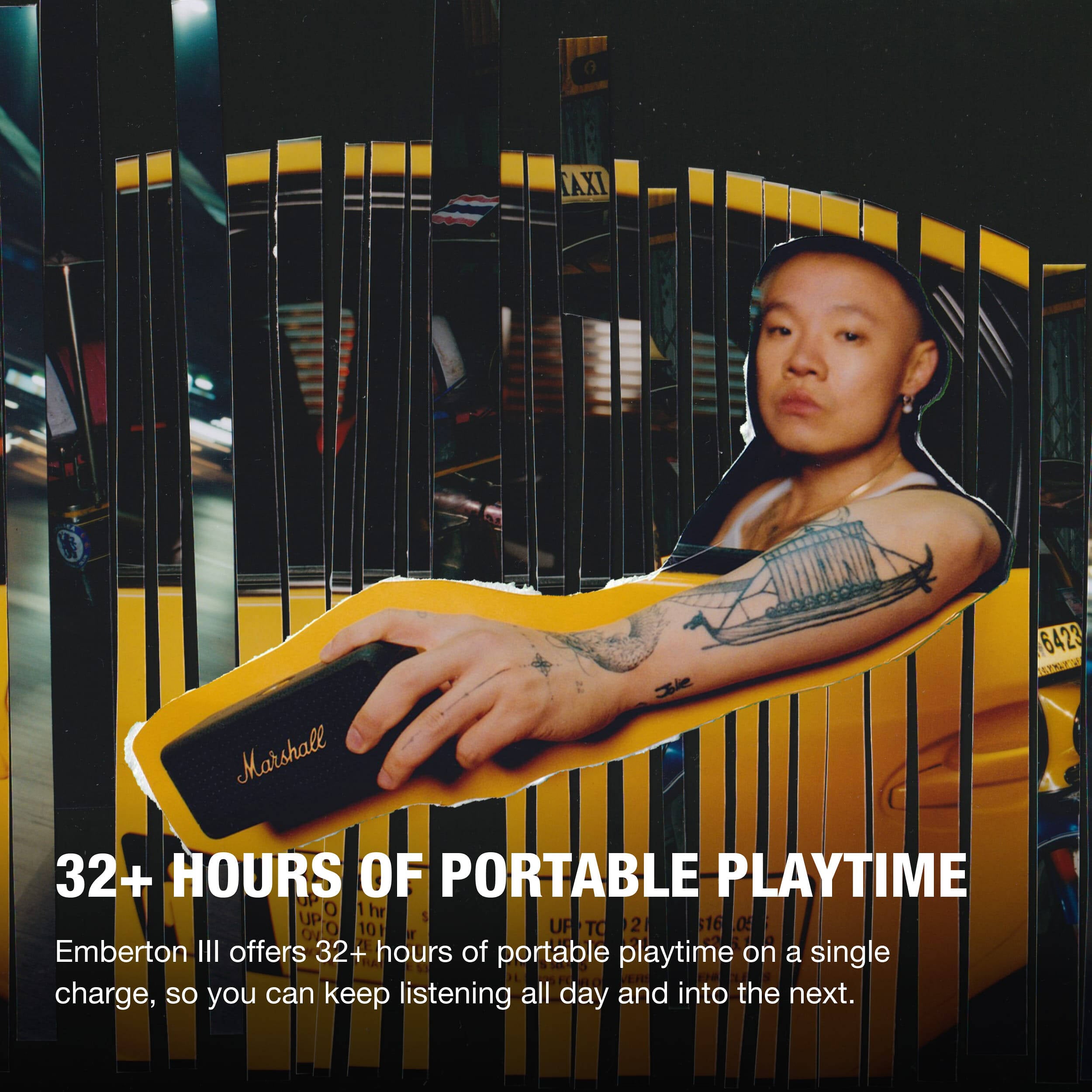 Marshall Emberton III Portable Waterproof Wireless Speaker (Black & Brass)