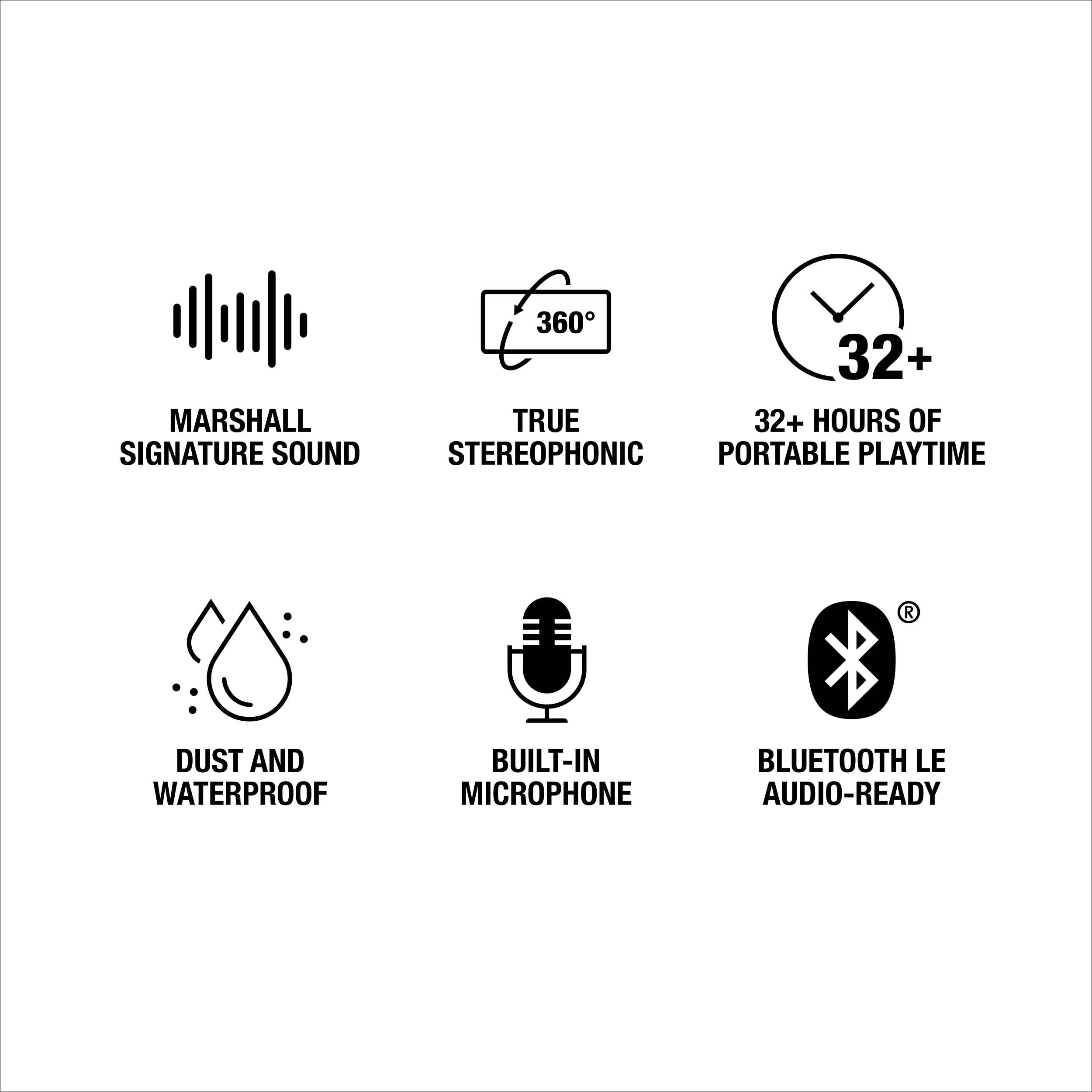 Marshall Emberton III Portable Waterproof Wireless Speaker (Cream)