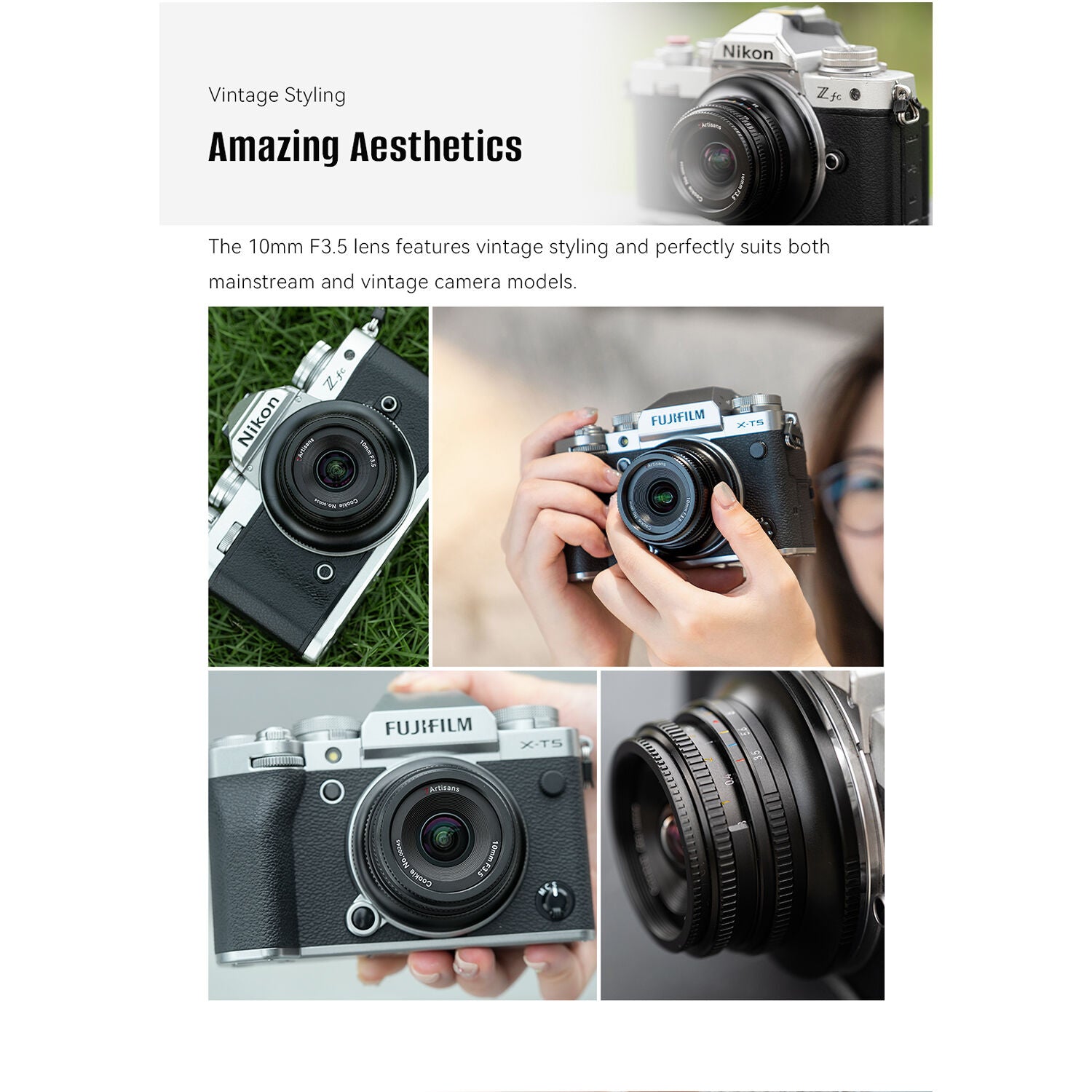 7Artisans 10mm f/3.5 Lens (FUJIFILM X) 10F35B-X 6971835488377