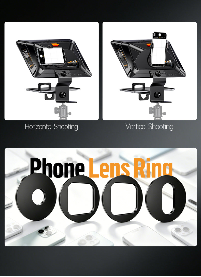 LENSGO TC12P Teleprompter for Smartphone and Tablets Video and Recording