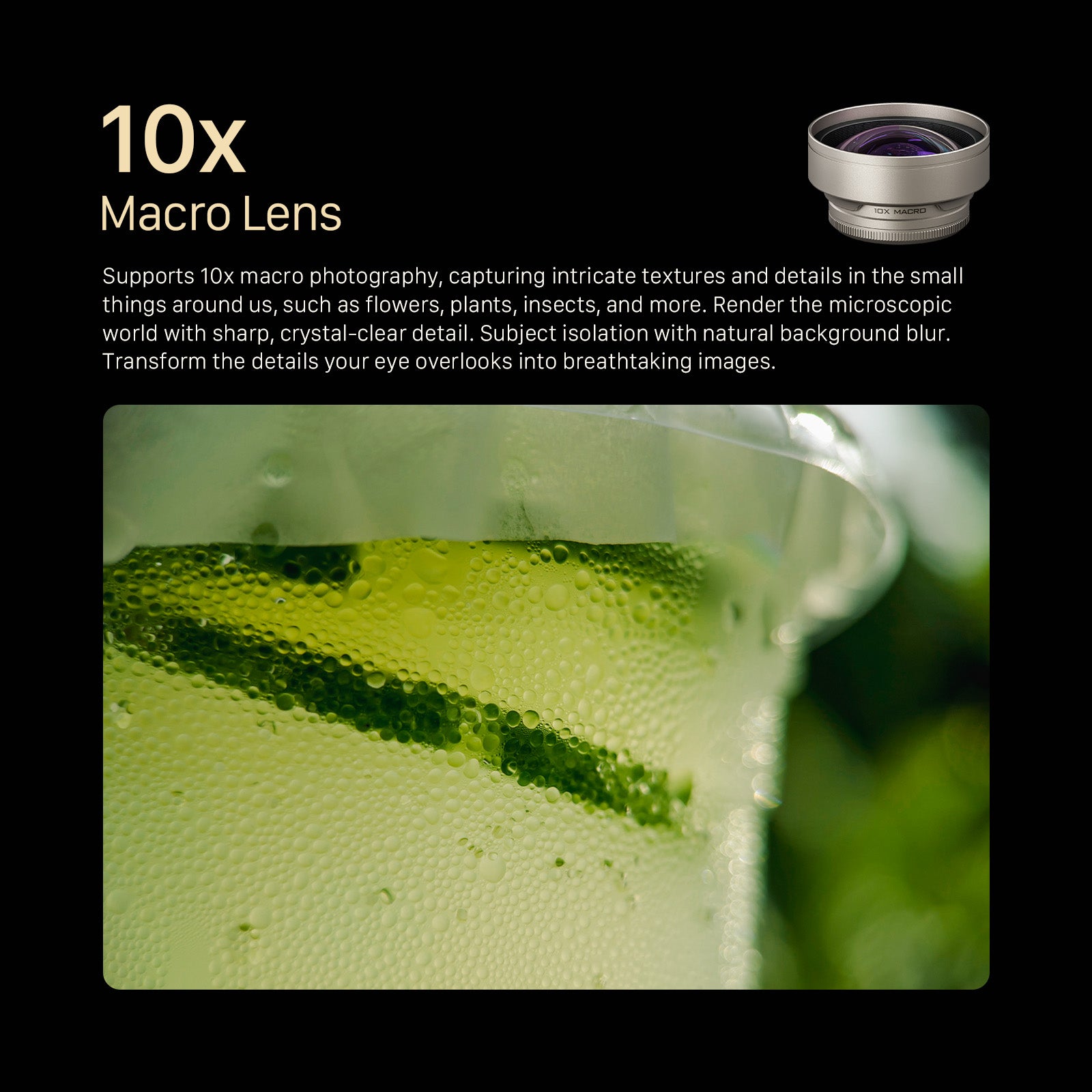 Tilta10x Macro Objectif pour iPhone (T-Mount) - Champagne