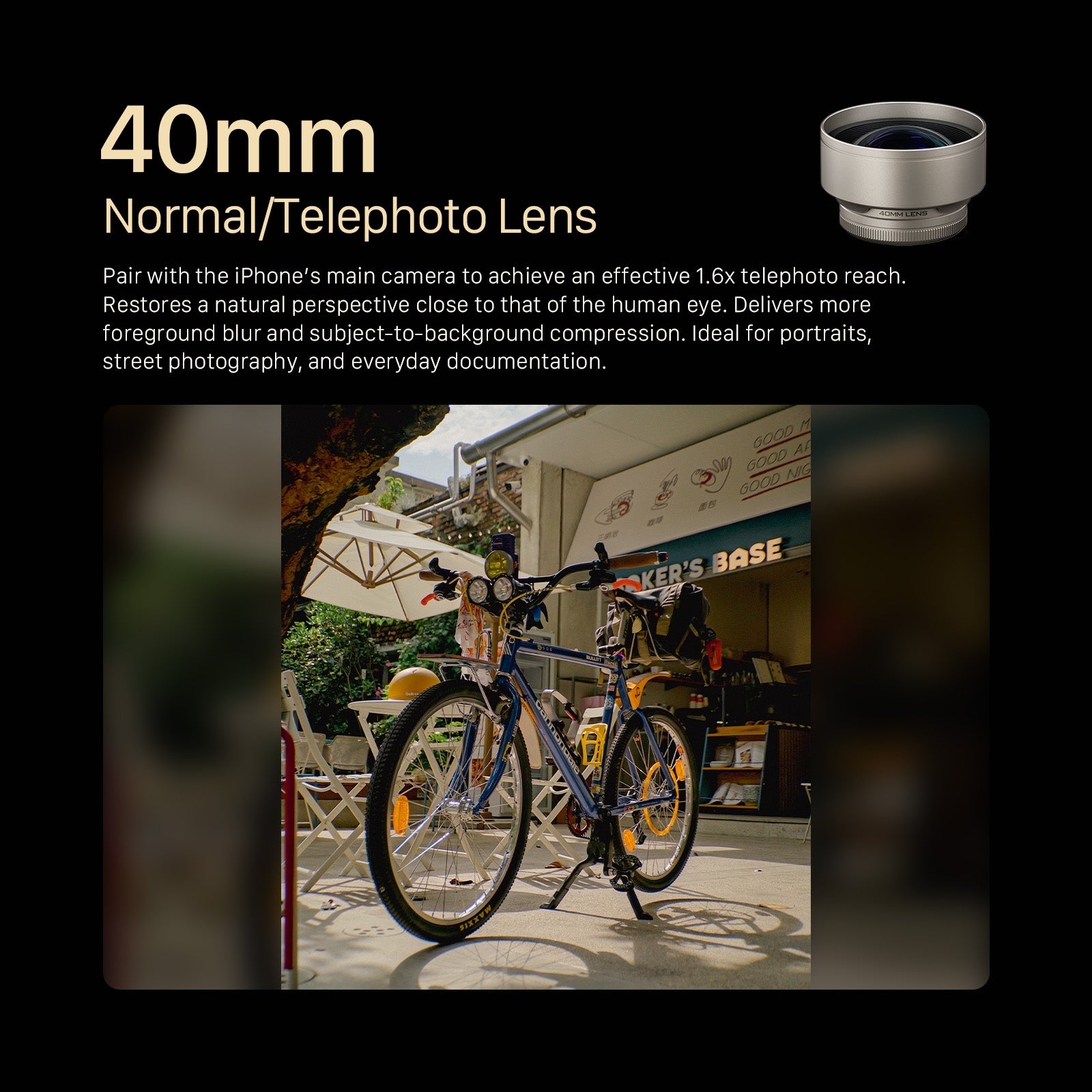 Téléobjectif Tilta 40 mm Objectif pour iPhone (T-Mount) - Champagne