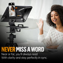 LENSGO TC12P Teleprompter for Smartphone and Tablets Video and Recording