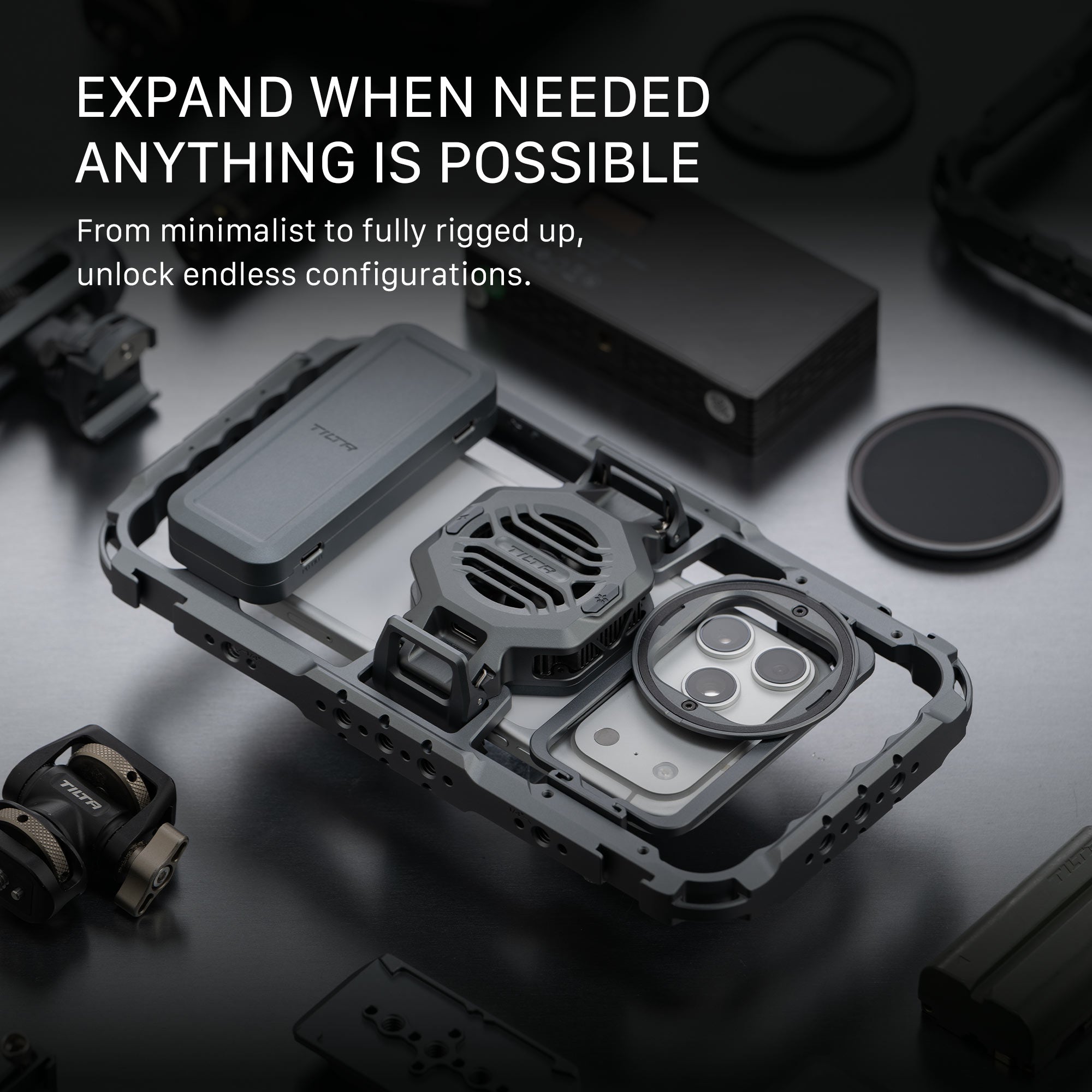 Tilta Khronos Universal Smartphone Case Base Kit - Space Gray