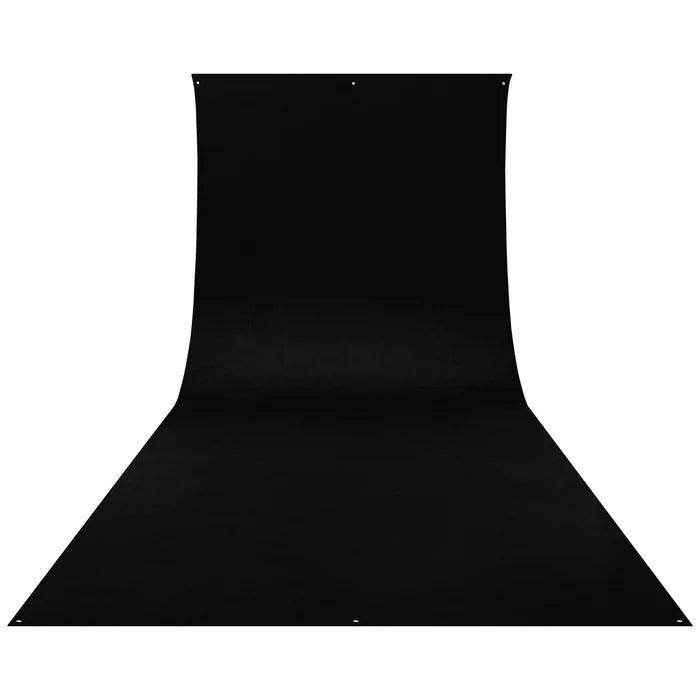 Westcott Wrinkle-Resistant Backdrop - Rich Black (9' x 20')