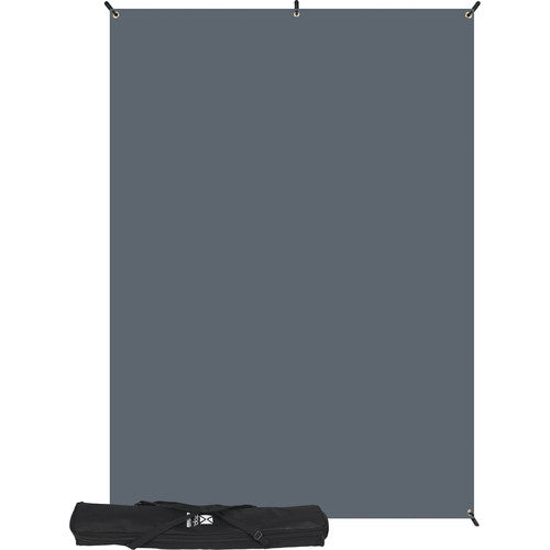 Westcott X-Drop Wrinkle-Resistant Backdrop - Neutral Gray Kit (5' x 7')
