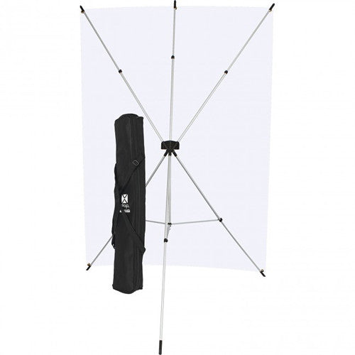 Westcott X-Drop Wrinkle-Resistant Backdrop - Neutral Gray Kit (5' x 7')