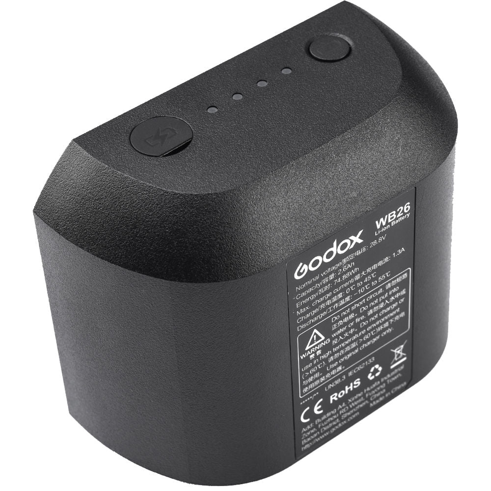 Godox WB26 Pack de batterie lithium-ion rechargeable pour Ad600Pro Flash (28,8V, 2600mAh)
