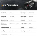 7Artisans 14 mm f2.8 Crame complète Objectif Pour Sony (E Mount)