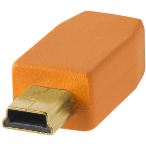 Tether Tools TetherPro USB 2.0 Type-A à 5 broches Câble USB (Orange, 15 ') - Open Box