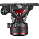 Manfrotto 612 Nitrotech Fluid Video Head and Carbon Fiber Twin Leg Tripod with Ground Spreader